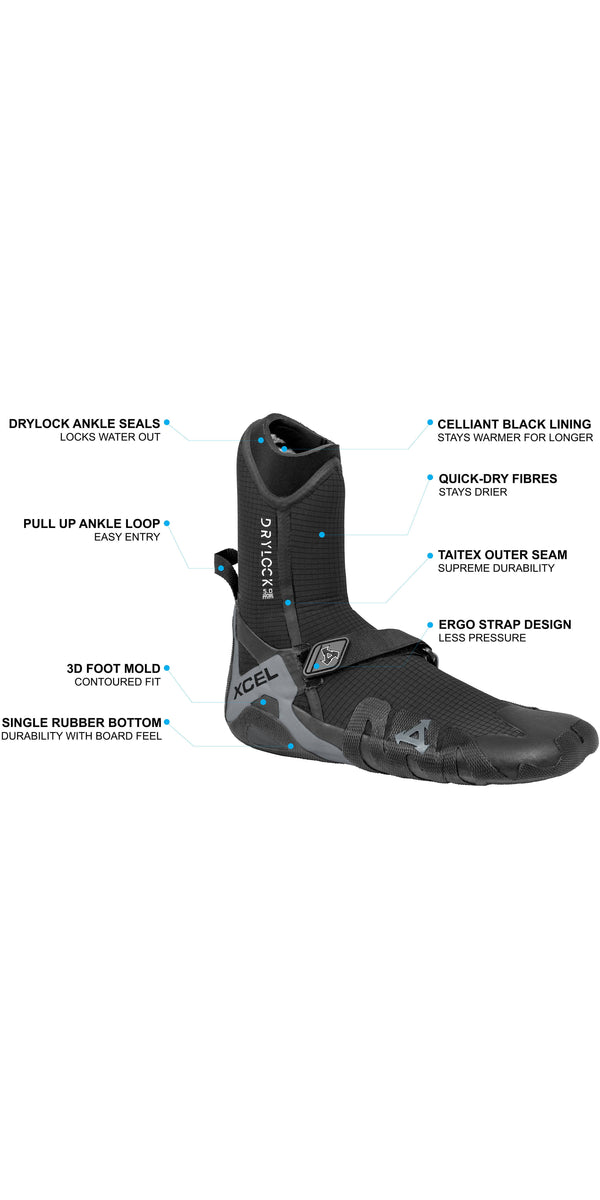 Xcel Drylock 5mm Round Toe Boot – Third Coast Surf Shop